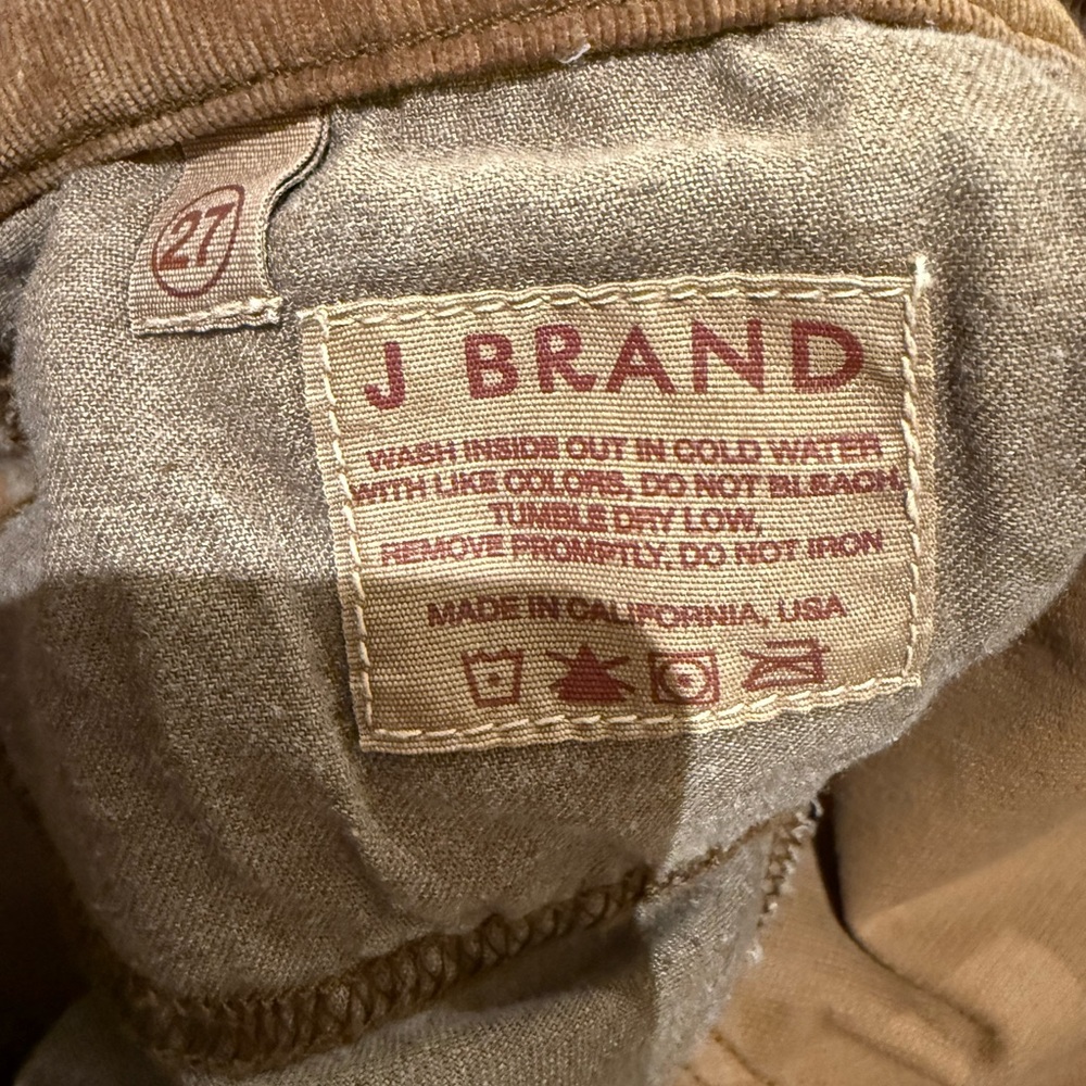 J Brand skinny leg toffee color jeans